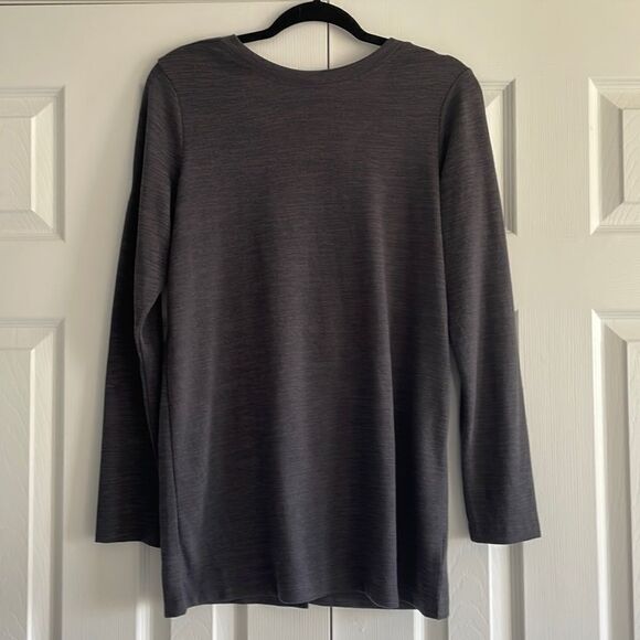 Lole Women’s Downtown Heather Grey Open Back Top - Picture 1 of 7